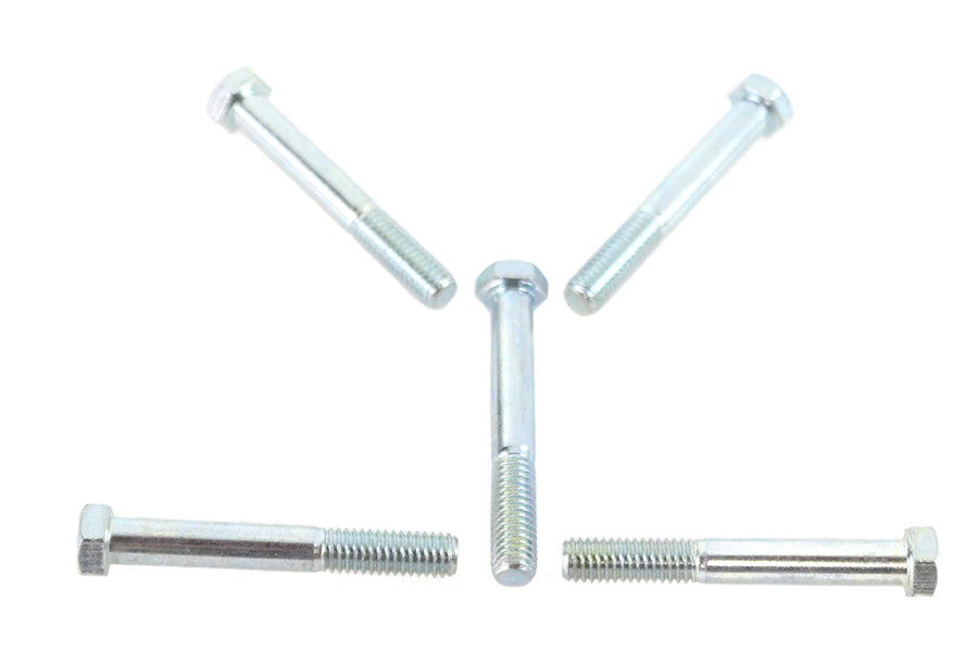 V-Twin Zinc Hex Cap Bolts 3/8 inch-16 x 2-3/4 inch Pack of 5