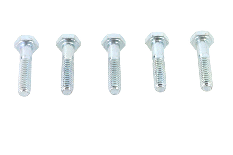 V-Twin Zinc Hex Cap Bolts 7/16 inch-14 x 1 inch (Pack of 5)