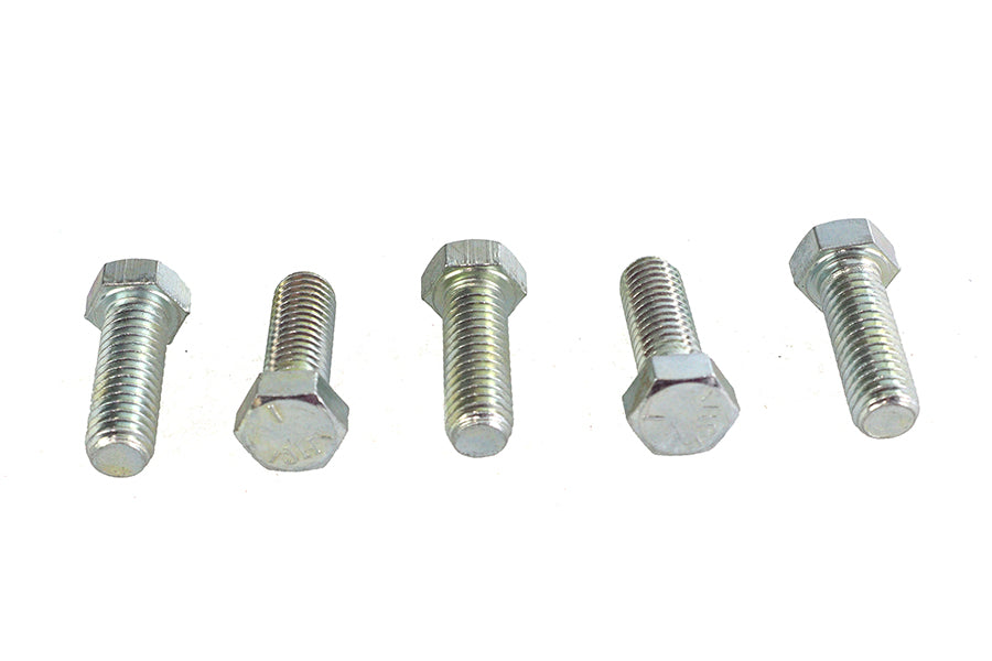 V-Twin Zinc Hex Cap Bolts 7/16 inch-14 x 1-1/4 inch – Pack of 5