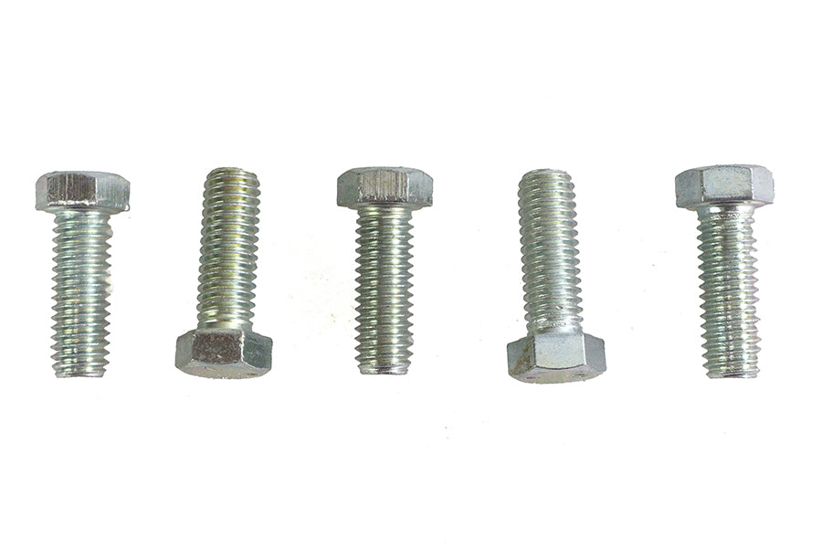 V-Twin Zinc Hex Cap Bolts 7/16 inch-14 x 1-1/4 inch – Pack of 5