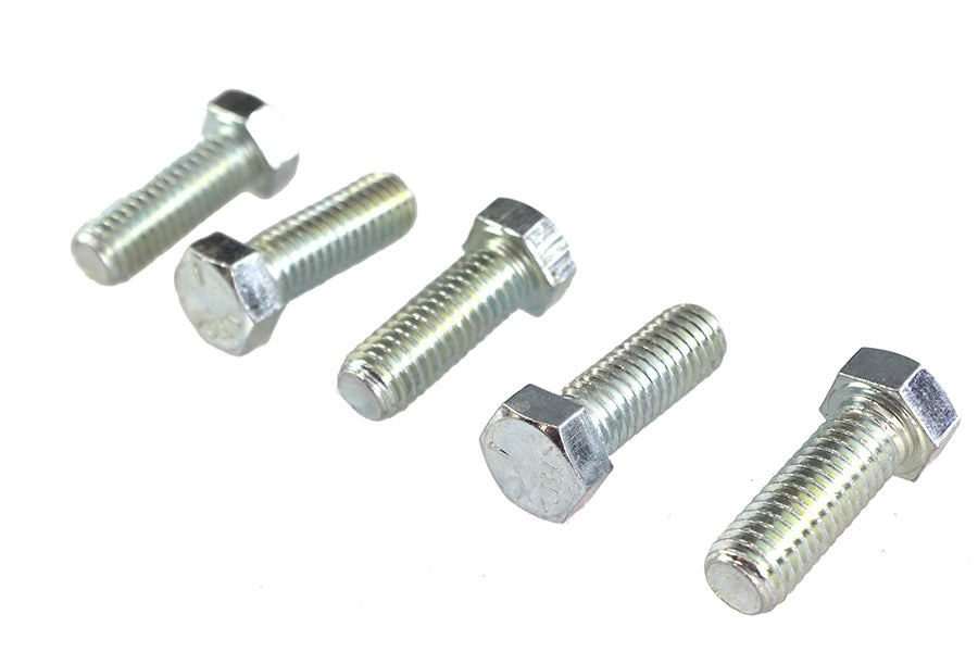 V-Twin Zinc Hex Cap Bolts 7/16 inch-14 x 1-1/4 inch – Pack of 5
