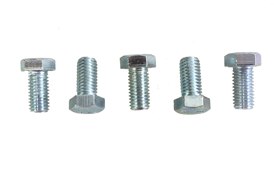 V-Twin Zinc Hex Cap Bolts 1/2 Inch-13 x 1 Inch (Pack of 5)