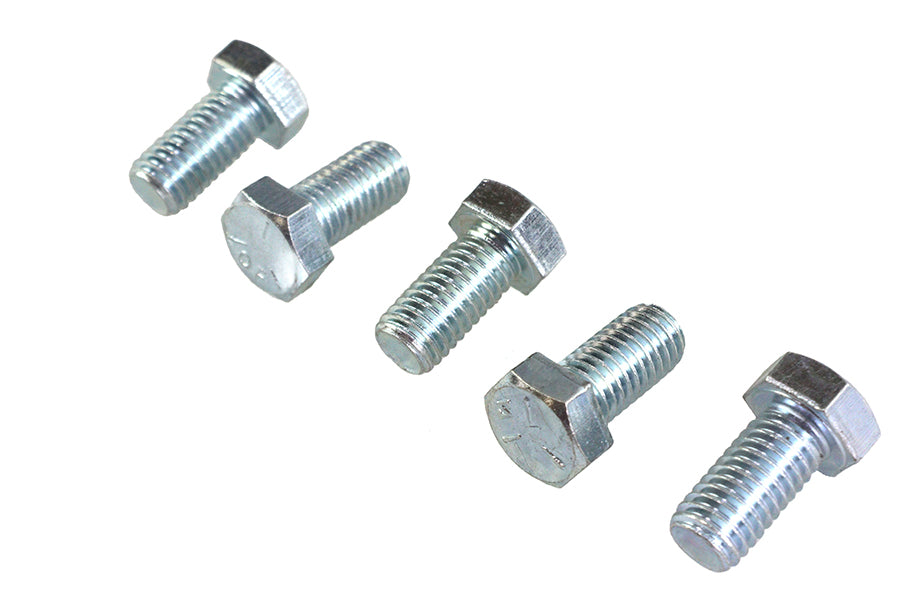 V-Twin Zinc Hex Cap Bolts 1/2 Inch-13 x 1 Inch (Pack of 5)
