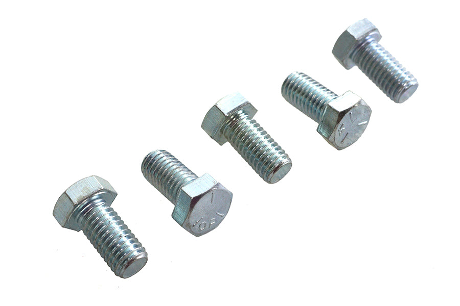 V-Twin Zinc Hex Cap Bolts 1/2 Inch-13 x 1 Inch (Pack of 5)