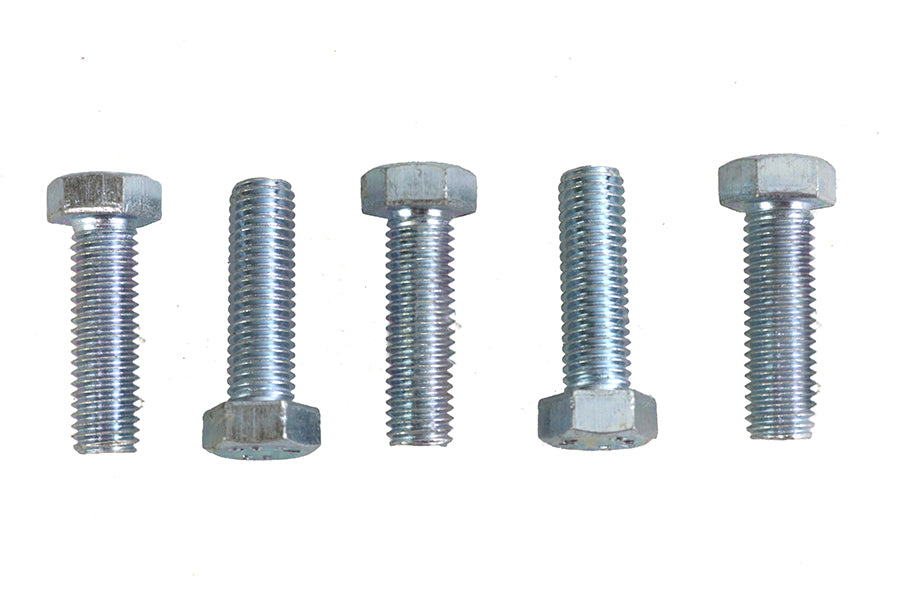 V-Twin Zinc Hex Cap Bolts 1/2 inch-13 x 1-3/4 inch, Pack of 5
