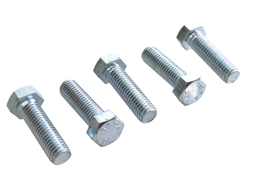 V-Twin Zinc Hex Cap Bolts 1/2 inch-13 x 1-3/4 inch, Pack of 5