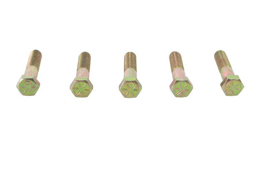V-Twin Zinc Hex Cap Bolts 1/2 Inch-13 x 2-1/4 Inch – Pack of 5