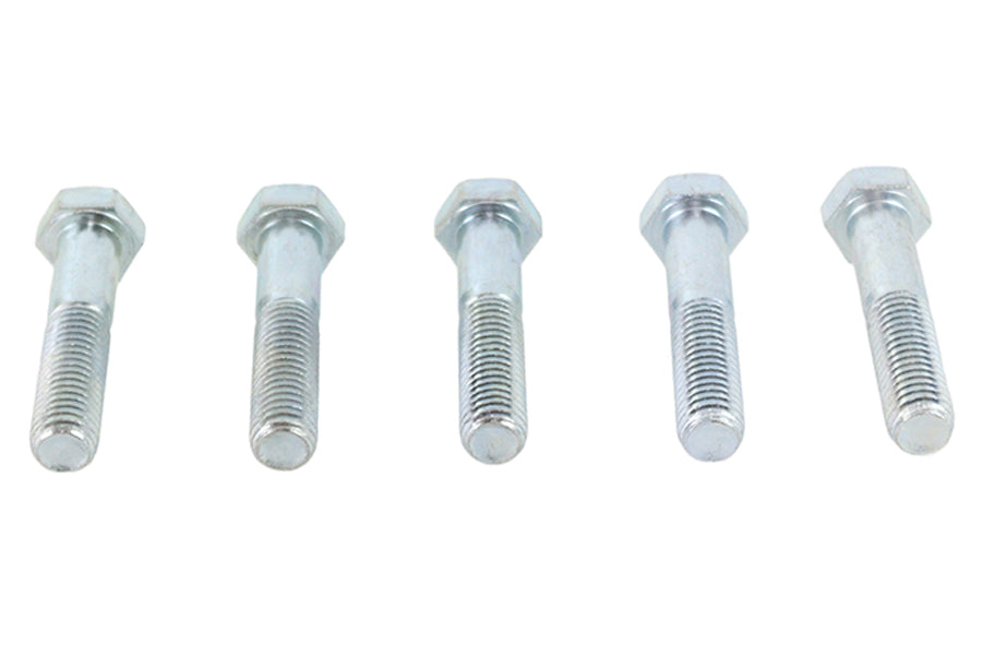 V-Twin Zinc Hex Cap Bolts 1/2 inch-13 x 2-1/2 inch (Pack of 5)
