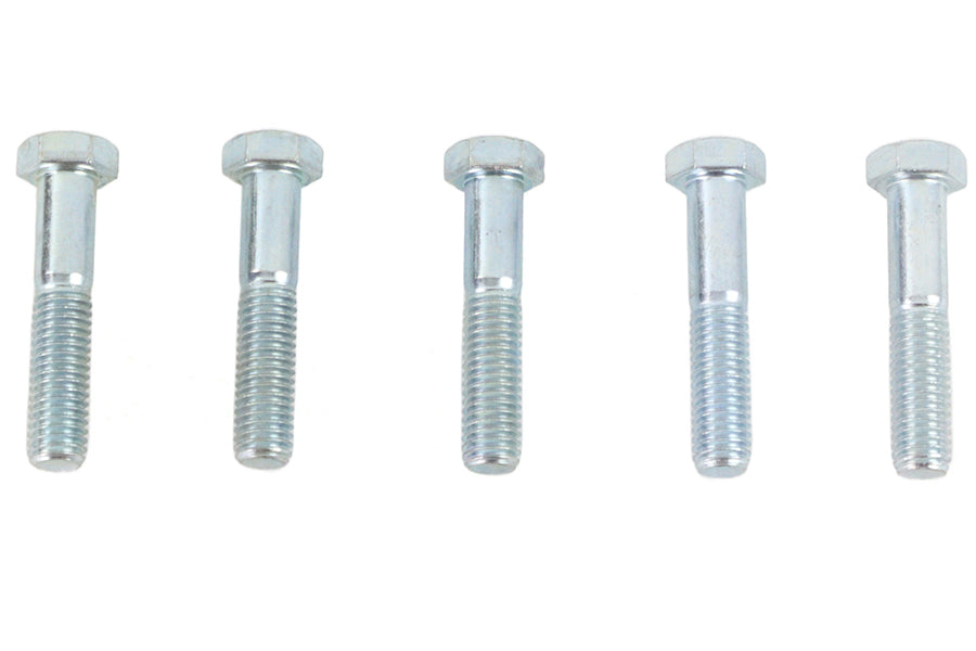 V-Twin Zinc Hex Cap Bolts 1/2 inch-13 x 2-1/2 inch (Pack of 5)