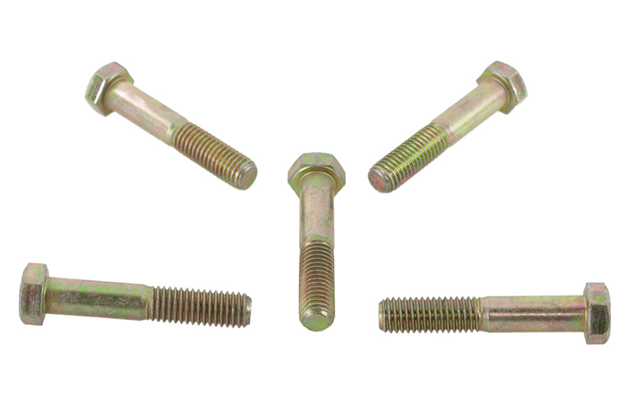 V-Twin Zinc Hex Cap Bolts 1/2 inch-13 x 2-3/4 inch, Pack of 5