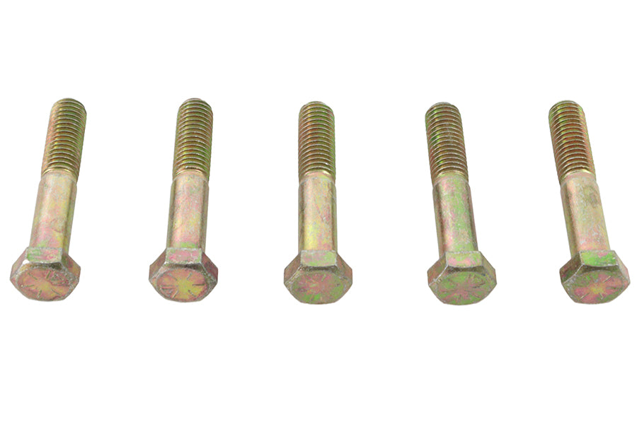V-Twin Zinc Hex Cap Bolts 1/2 inch-13 x 2-3/4 inch, Pack of 5