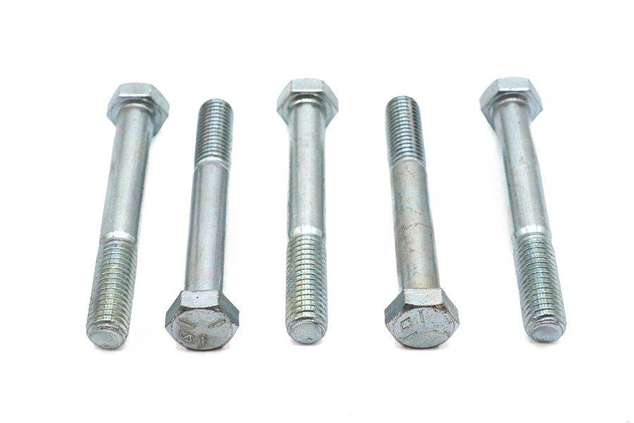 V-Twin Zinc Hex Cap Bolts 1/2 inch-13 x 3-5/8 inch (Pack of 5)