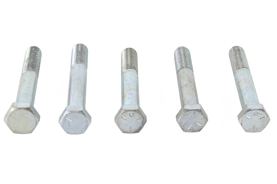 V-Twin Zinc Hex Cap Bolts 1/2 inch-13 x 3-3/4 inch - Pack of 5