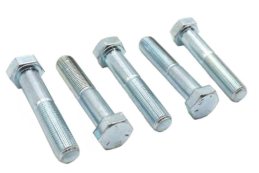 V-Twin Zinc Hex Cap Bolts 1/4 inch-28 x 1/2 inch (Pack of 5)