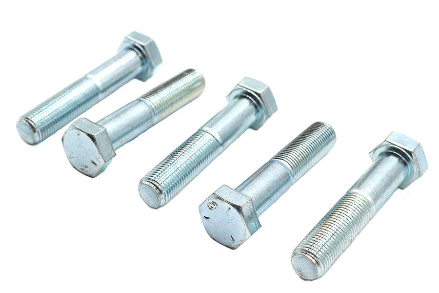 V-Twin Zinc Hex Cap Bolts 1/4 inch-28 x 1/2 inch (Pack of 5)