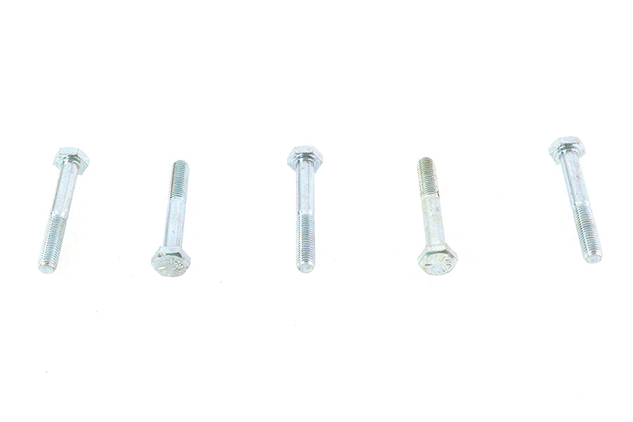 V-Twin Zinc Hex Cap Bolts 1/4 inch-28 x 1-3/4 inch - Pack of 5