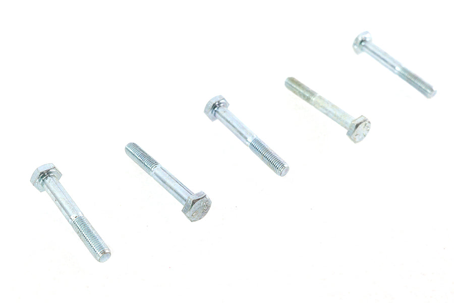 V-Twin Zinc Hex Cap Bolts 1/4 inch-28 x 1-3/4 inch - Pack of 5