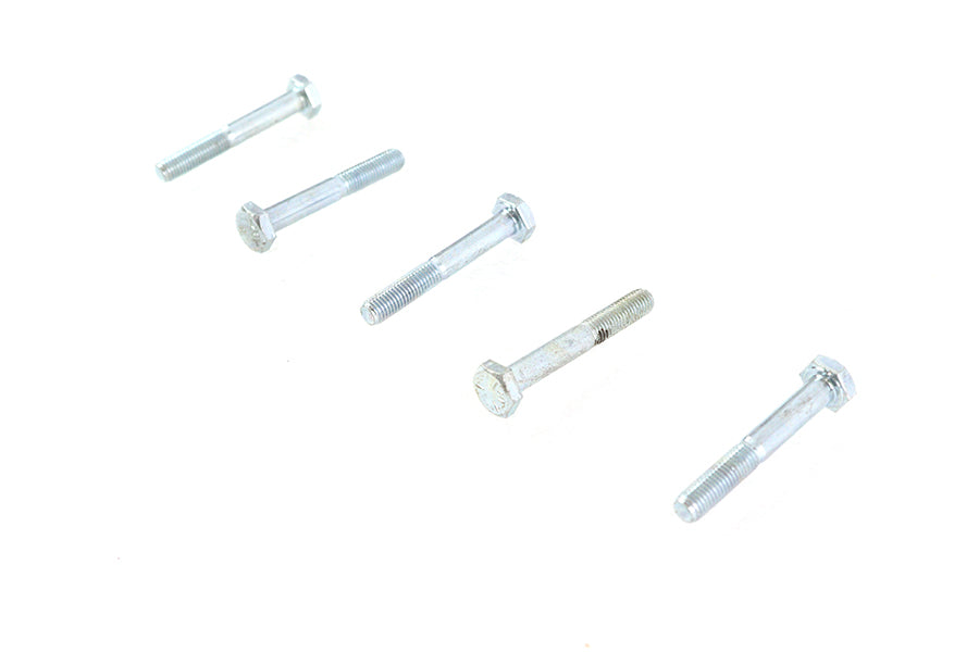 V-Twin Zinc Hex Cap Bolts 1/4 inch-28 x 1-3/4 inch - Pack of 5