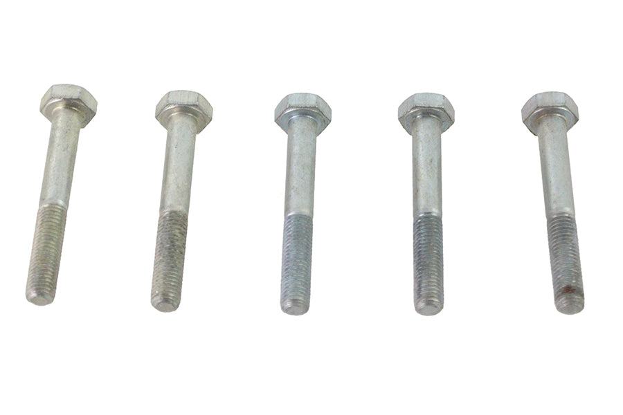 V-Twin Zinc Hex Cap Bolts 1/4 inch-28 x 1-7/8 inch (Pack of 5)
