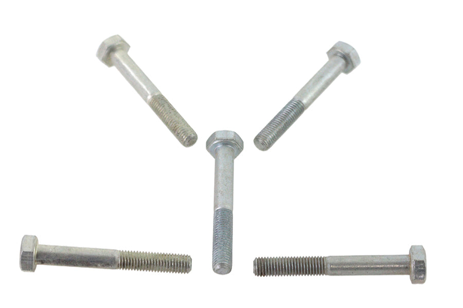 V-Twin Zinc Hex Cap Bolts 1/4 inch-28 x 1-7/8 inch (Pack of 5)