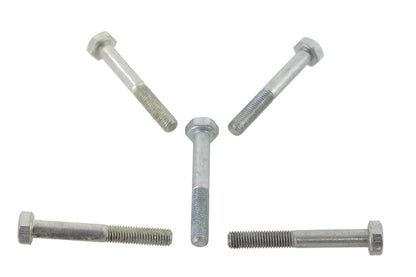 V-Twin Zinc Hex Cap Bolts 1/4 inch-28 x 1-7/8 inch (Pack of 5)