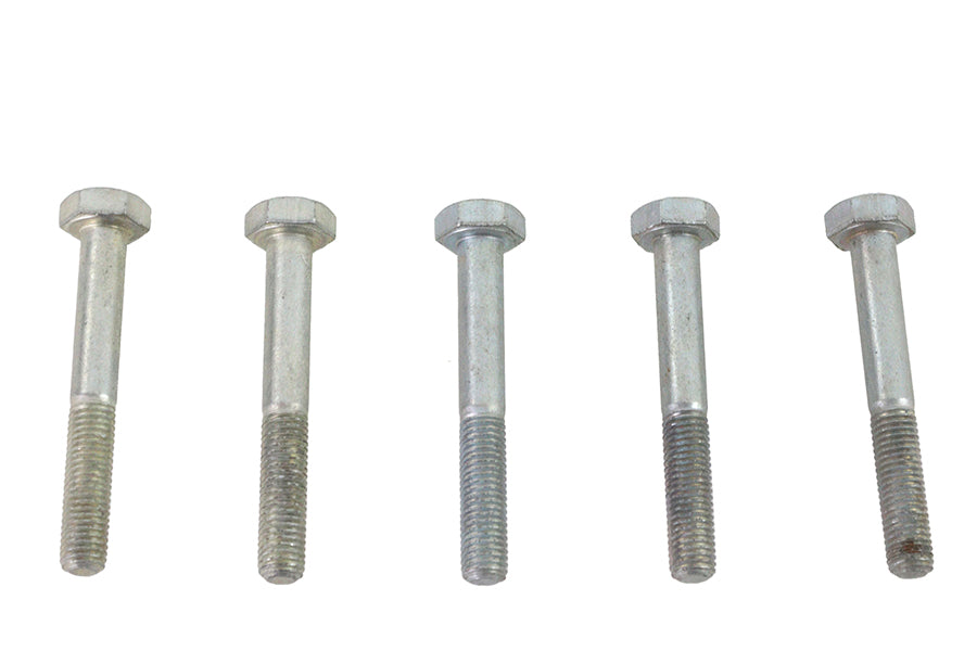 V-Twin Zinc Hex Cap Bolts 1/4 inch-28 x 1-7/8 inch (Pack of 5)