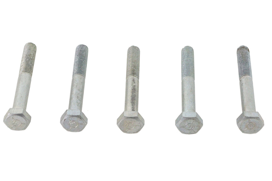 V-Twin Zinc Hex Cap Bolts 1/4 inch-28 x 1-7/8 inch (Pack of 5)