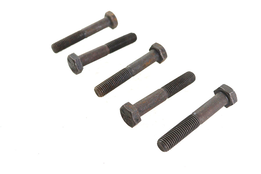 V-Twin Black Hex Cap Bolts 5/16 inch-24 x 1-7/8 inch - Pack of 5