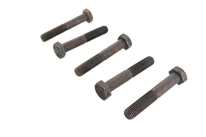 V-Twin Black Hex Cap Bolts 5/16 inch-24 x 1-7/8 inch - Pack of 5
