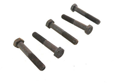 V-Twin Black Hex Cap Bolts 5/16 inch-24 x 1-7/8 inch - Pack of 5