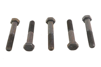 V-Twin Black Hex Cap Bolts 5/16 inch-24 x 1-7/8 inch - Pack of 5