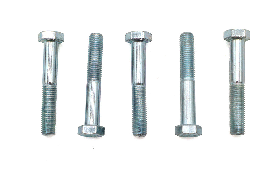 V-Twin Zinc Hex Cap Bolts 5/16 inch-24 x 2 inch - Pack of 5