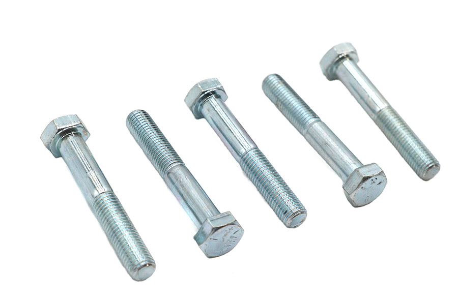 V-Twin Zinc Hex Cap Bolts 5/16 inch-24 x 2 inch - Pack of 5
