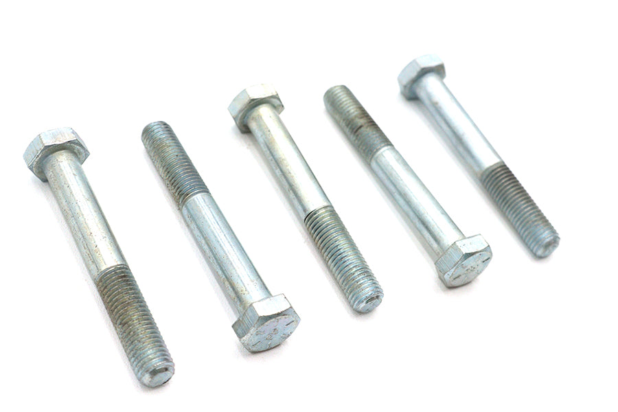 V-Twin Zinc Hex Cap Bolts 5/16 inch-24 x 2-1/4 inch, Pack of 5