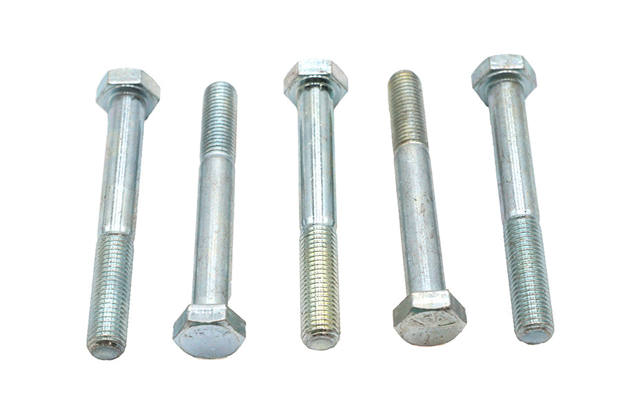 V-Twin Zinc Hex Cap Bolts 5/16 inch-24 x 2-1/2 inch - Pack of 5