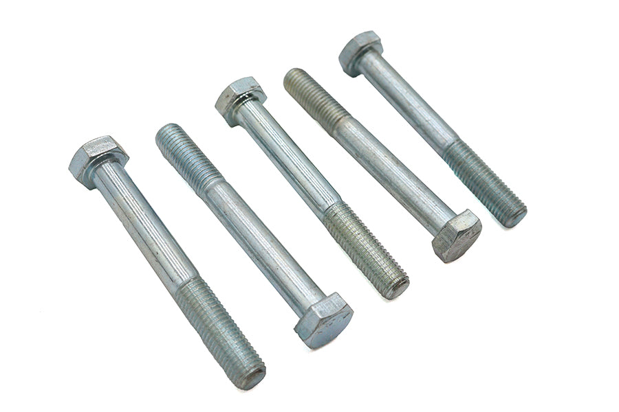 V-Twin Zinc Hex Cap Bolts 5/16 inch-24 x 2-1/2 inch - Pack of 5