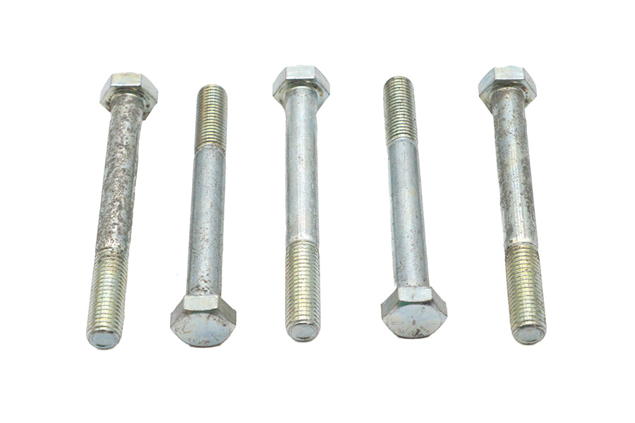 V-Twin Zinc Hex Cap Bolts 5/16 inch-24 x 2-3/4 inch, Pack of 5