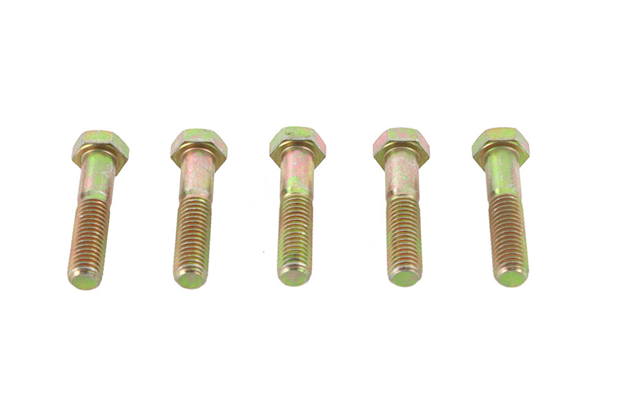 V-Twin Zinc Hex Cap Bolts 5/16 inch-24 x 3 inch, Pack of 5