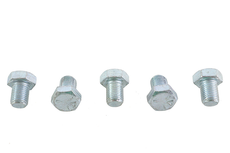V-Twin Zinc Hex Cap Bolts 3/8 inch-24 x 1/2 inch (Pack of 5)
