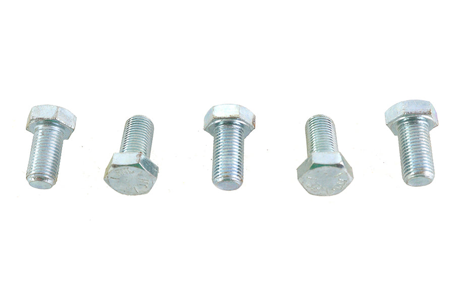 V-Twin Zinc Hex Cap Bolts 3/8 inch-24 x 3/4 inch - Pack of 5