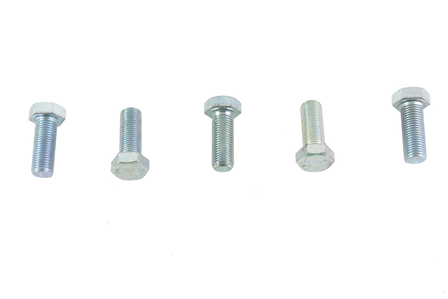 V-Twin Zinc Hex Cap Bolts 3/8 inch-24 x 1 inch - Pack of 5