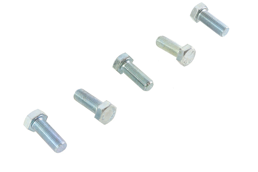 V-Twin Zinc Hex Cap Bolts 3/8 inch-24 x 1 inch - Pack of 5