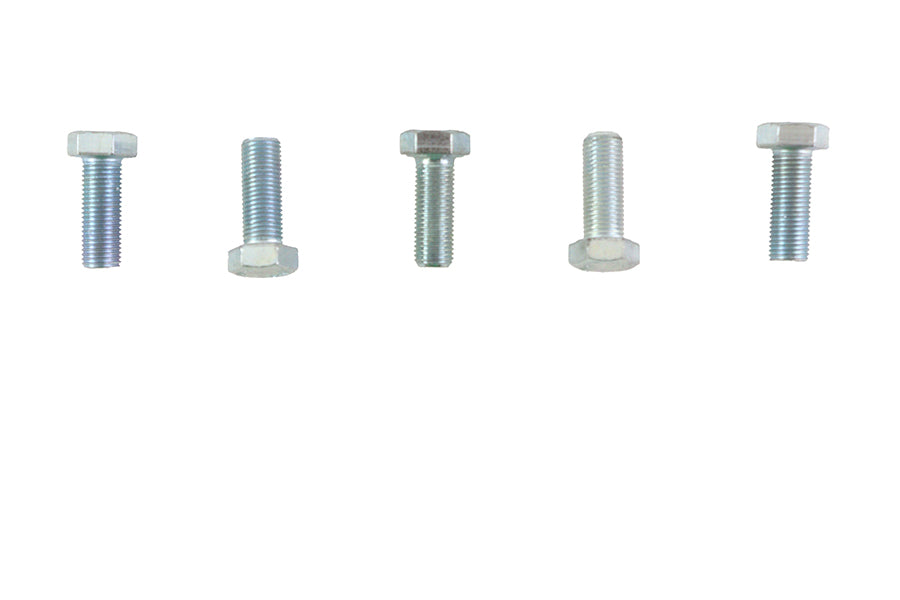 V-Twin Zinc Hex Cap Bolts 3/8 inch-24 x 1 inch - Pack of 5