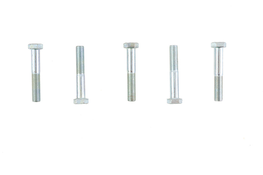 V-Twin Zinc Hex Cap Bolts 3/8 inch-24 x 2-1/4 inch – Pack of 5