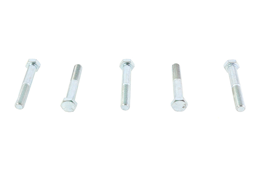 V-Twin Zinc Hex Cap Bolts 3/8 inch-24 x 2-1/2 inch (Pack of 5)