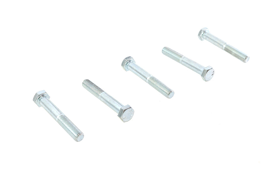 V-Twin Zinc Hex Cap Bolts 3/8 inch-24 x 2-1/2 inch (Pack of 5)