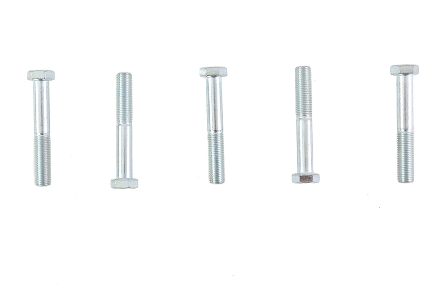 V-Twin Zinc Hex Cap Bolts 3/8 inch-24 x 2-1/2 inch (Pack of 5)