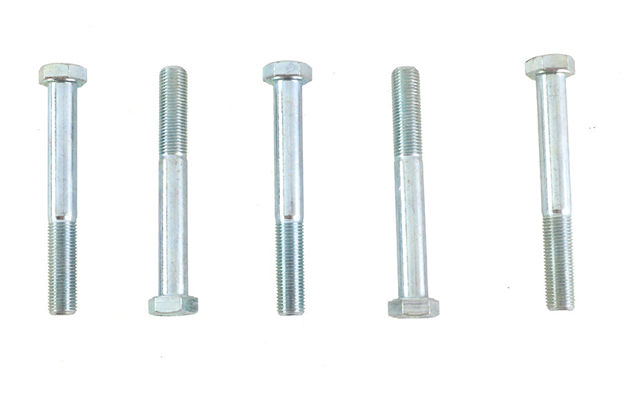 V-Twin Zinc Hex Cap Bolts 3/8 inch-24 x 3 inch, Pack of 5