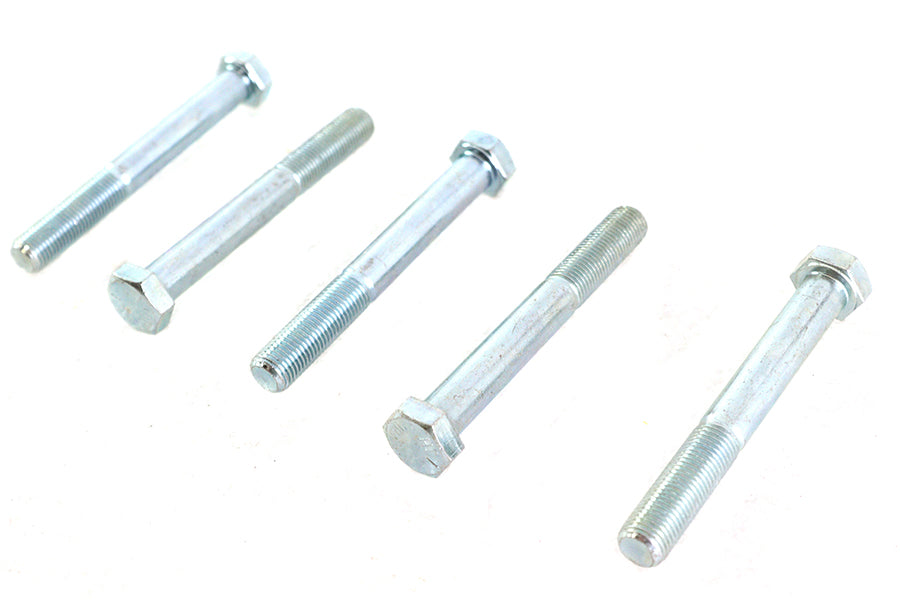 V-Twin Zinc Hex Cap Bolts 3/8 inch-24 x 3 inch, Pack of 5