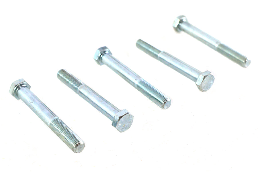 V-Twin Zinc Hex Cap Bolts 3/8 inch-24 x 3 inch, Pack of 5